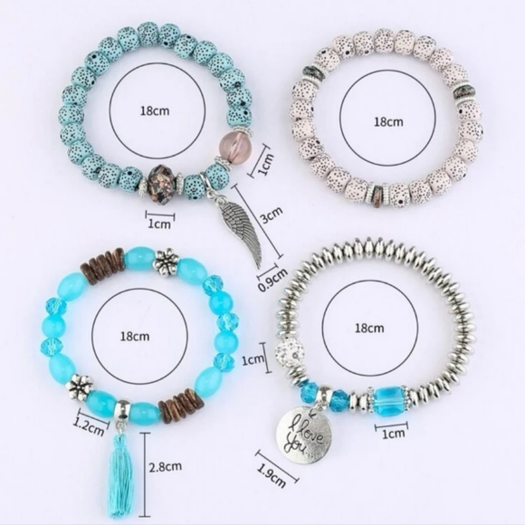 4 Bracelet "I Love You" Set! - Picture 4 of 6